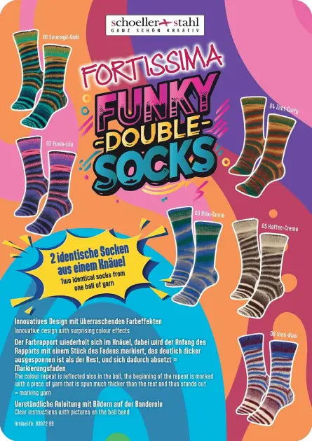 Forissima 4-fach Funky Socks - 2 identische Socken aus einem Knäuel