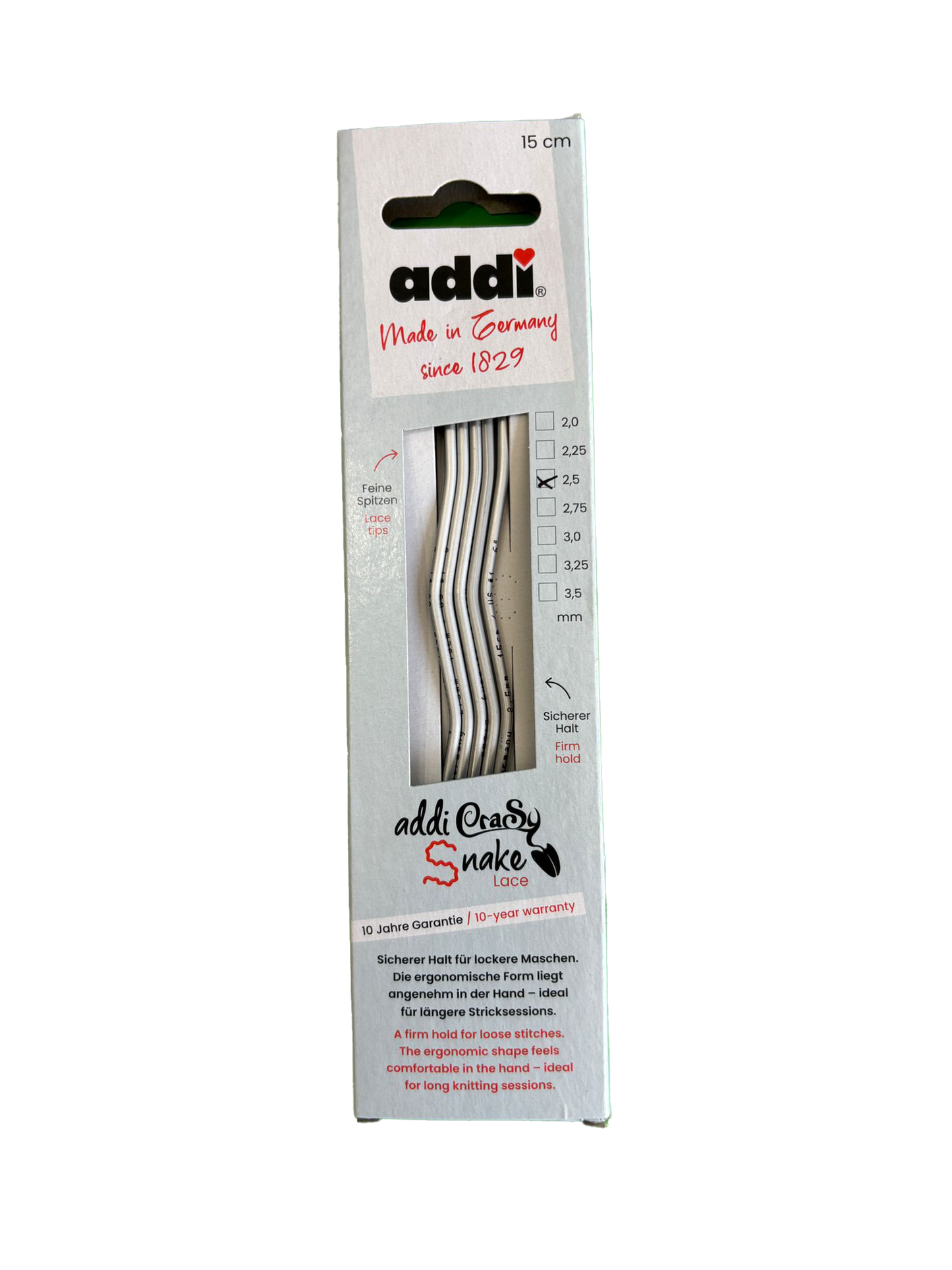 addiCraSySnake Lace Nadelspiel 15 cm