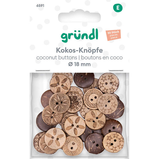 Kokosknöpfe 18 mm